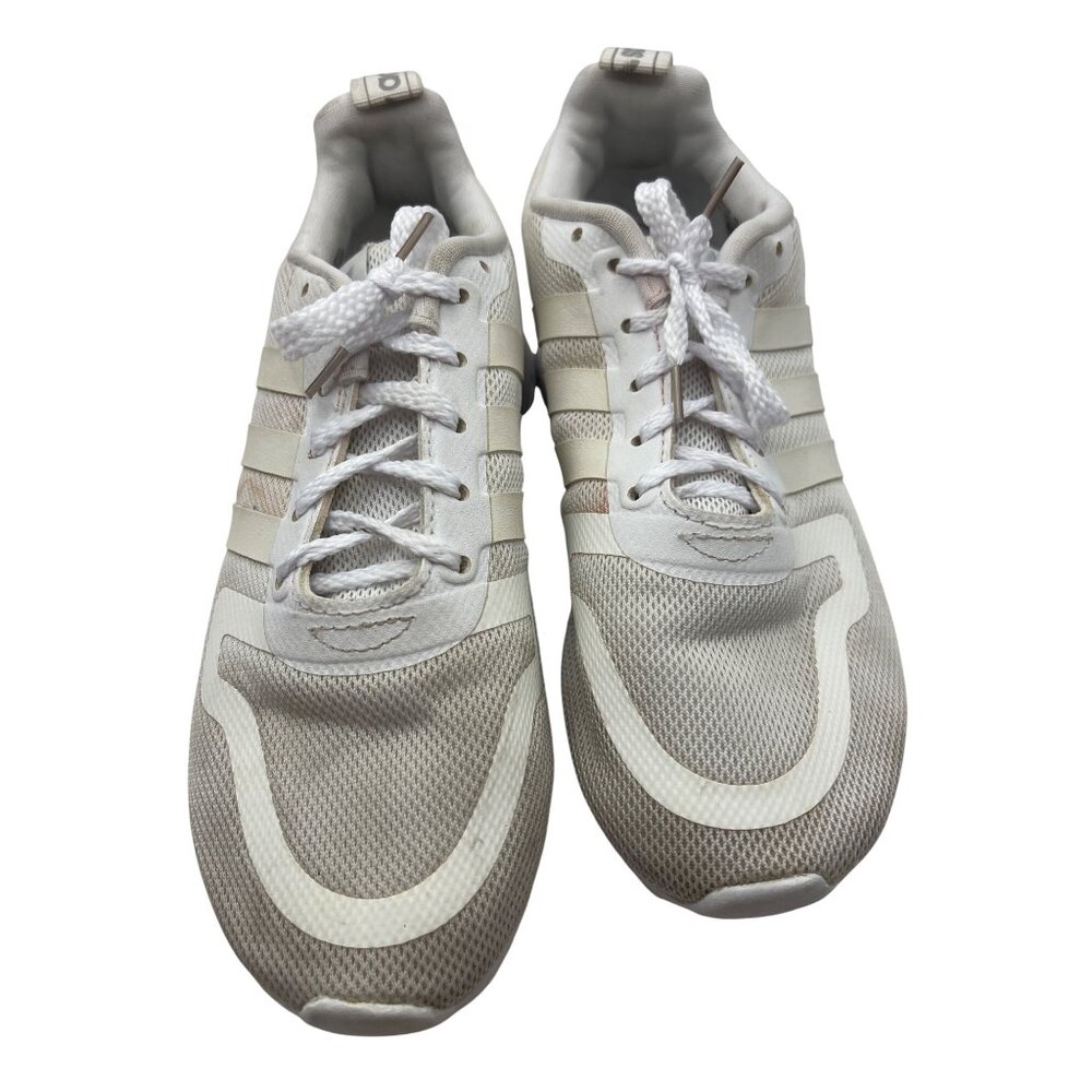 Adidas Kids White Lace-Up Sneakers Size 1 C03